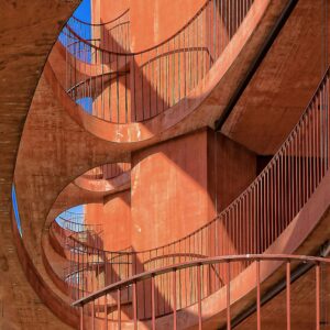 Orange Futuristic Oval Abstract Architectural Formations